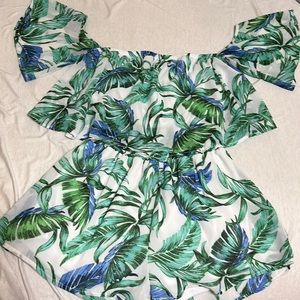 ⚡️Floral off the shoulder romper